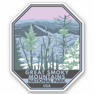Great Smoky Mountains National Park Retro Aufkleber