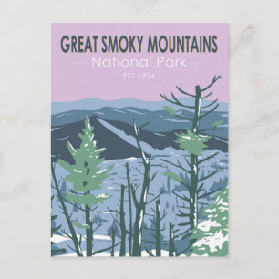 Great Smoky Mountains National Park Retro Postkarte