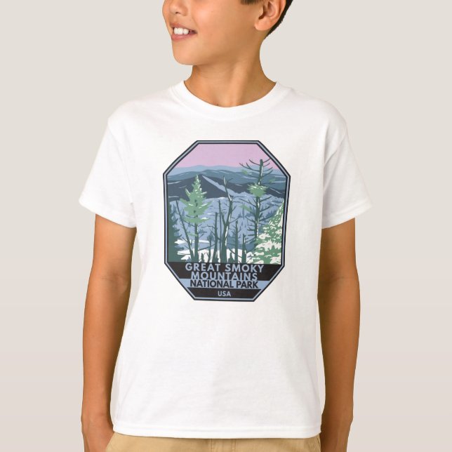 Great Smoky Mountains National Park Retro T-Shirt (Vorderseite)