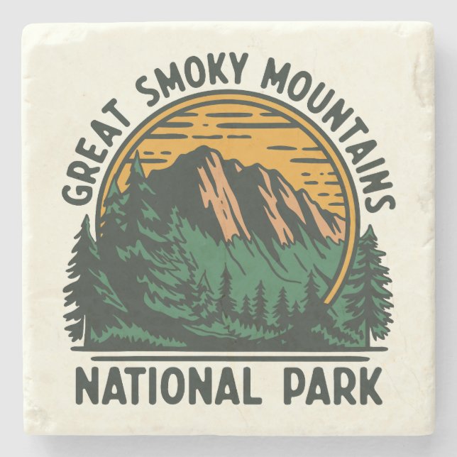 Great Smoky Mountains National Park Steinuntersetzer (Vorderseite)