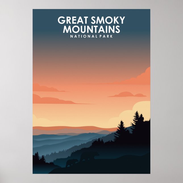 Great Smoky Mountains National Park Travel Poster (Vorne)
