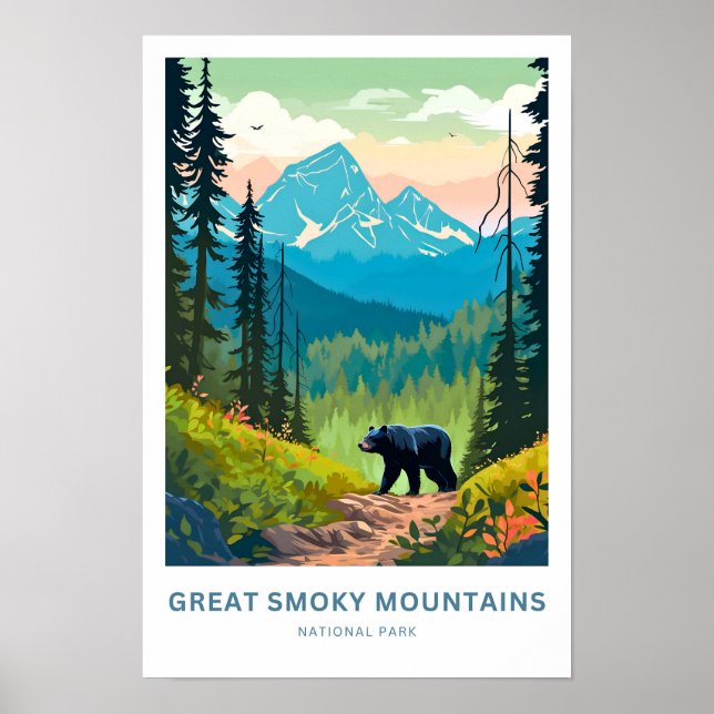 Great Smoky Mountains National Park Travel Print Poster (Vorne)