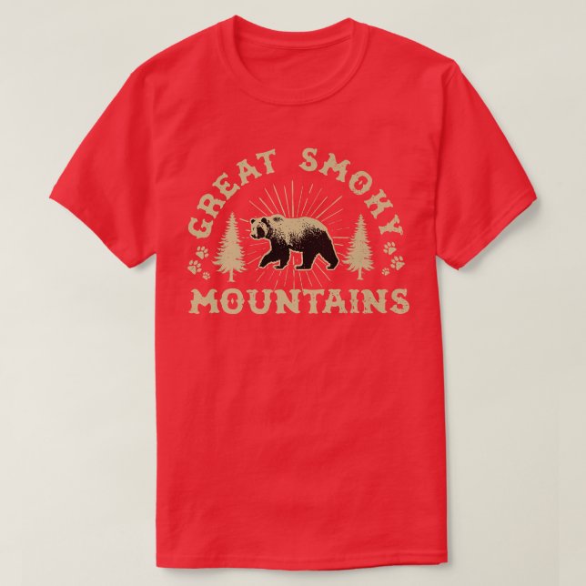 Great Smoky Mountains National Park US Black Bars T-Shirt (Design vorne)