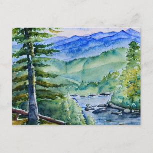 Great Smoky Mountains National Park Wasserfarbe P Postkarte
