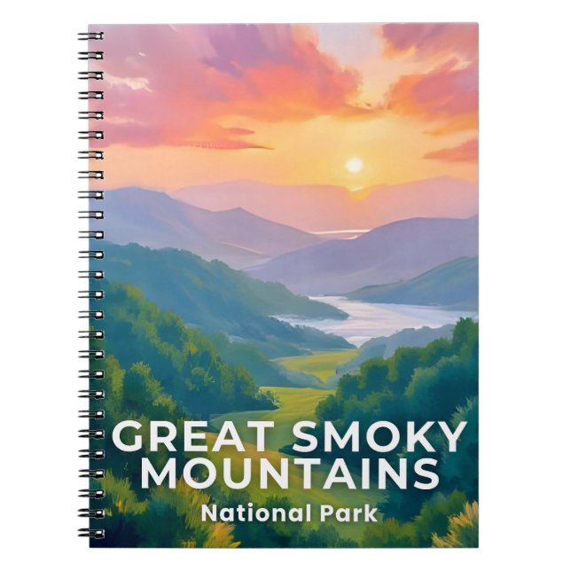Great Smoky Mountains National Park Watercolor Notizblock (Vorderseite)