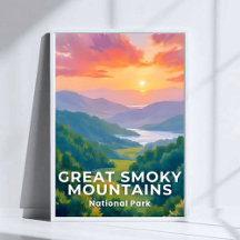 Great Smoky Mountains Nationalpark Aquarell