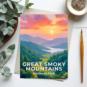 Great Smoky Mountains Nationalpark Aquarell Postkarte