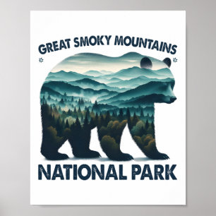 Great Smoky Mountains Nationalpark Bär Wandern Ca Poster