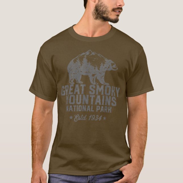 Great Smoky Mountains Nationalpark Bären Vintag T-Shirt (Vorderseite)