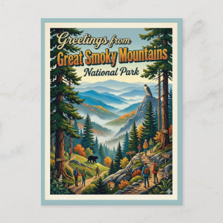 Great-Smoky-Mountains-Nationalpark Blick Postkarte