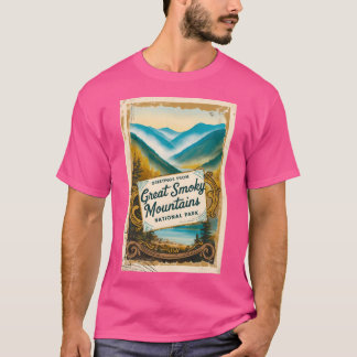Great Smoky Mountains Nationalpark Postkarte Vinta T-Shirt