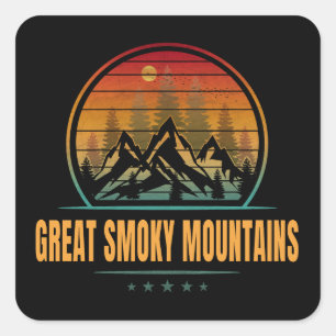Great Smoky Mountains Nationalpark Quadratischer Aufkleber