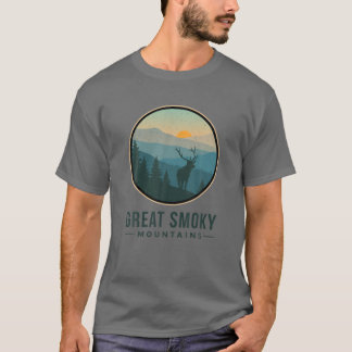Great Smoky Mountains Nationalpark Retro Vin T-Shirt
