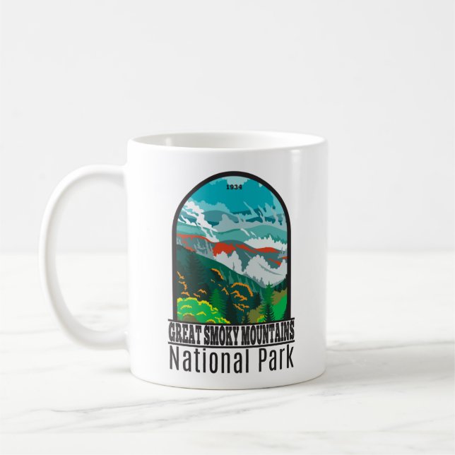 Great Smoky Mountains Nationalpark Vintag Kaffeetasse (Links)