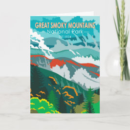 Great Smoky Mountains Nationalpark Vintag Karte