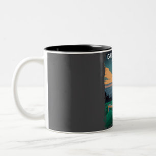 Great Smoky Mountains Nationalpark Vintag Minima Zweifarbige Tasse