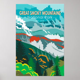 Great Smoky Mountains Nationalpark Vintag Poster