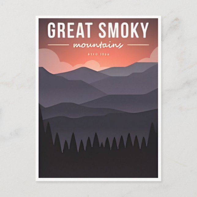 Great Smoky Mountains Nationalpark Vintag Postkarte (Vorderseite)