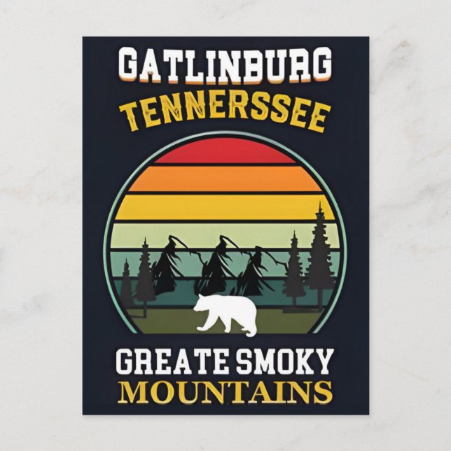 Great Smoky Mountains Nationalpark Vintag Postkarte (Vorderseite)