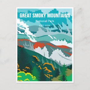 Great Smoky Mountains Nationalpark Vintag Postkarte