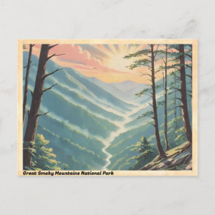 Great Smoky Mountains Nationalpark Vintag Postkarte