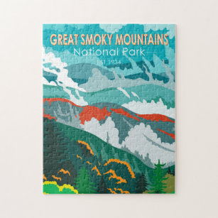 Great Smoky Mountains Nationalpark Vintag Puzzle