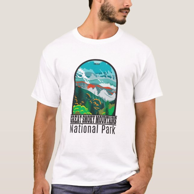 Great Smoky Mountains Nationalpark Vintag T-Shirt (Vorderseite)