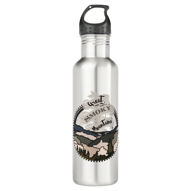 Great Smoky Mountains Nationalpark Wiker Geschenke Edelstahlflasche (Vorderseite)