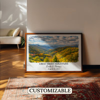Great Smoky Mountains North Carolina Aquarell