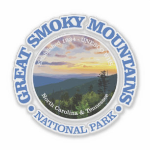 Great Smoky Mountains NP (rd)2 Aufkleber