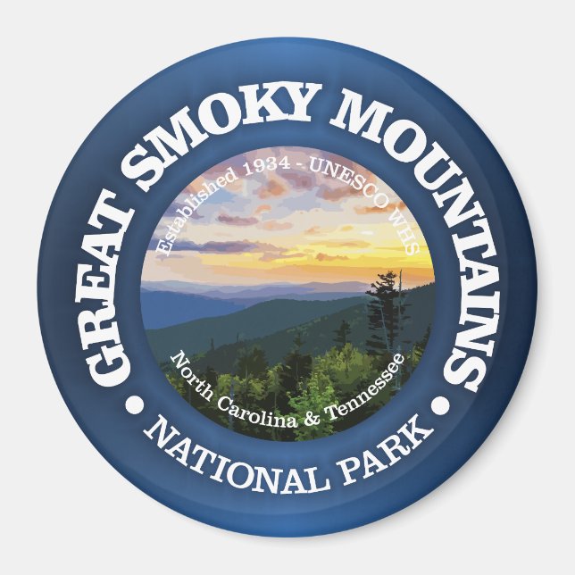 Great Smoky Mountains NP (rd)2 Magnet (Vorne)