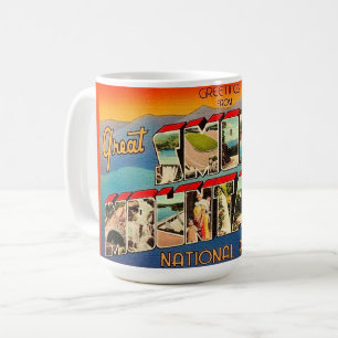 Great Smoky Mountains Park Retro-Postkarten-Tasse Kaffeetasse