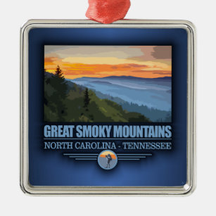 Great Smoky Mountains Silbernes Ornament