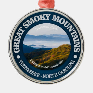 Great Smoky Mountains Silbernes Ornament