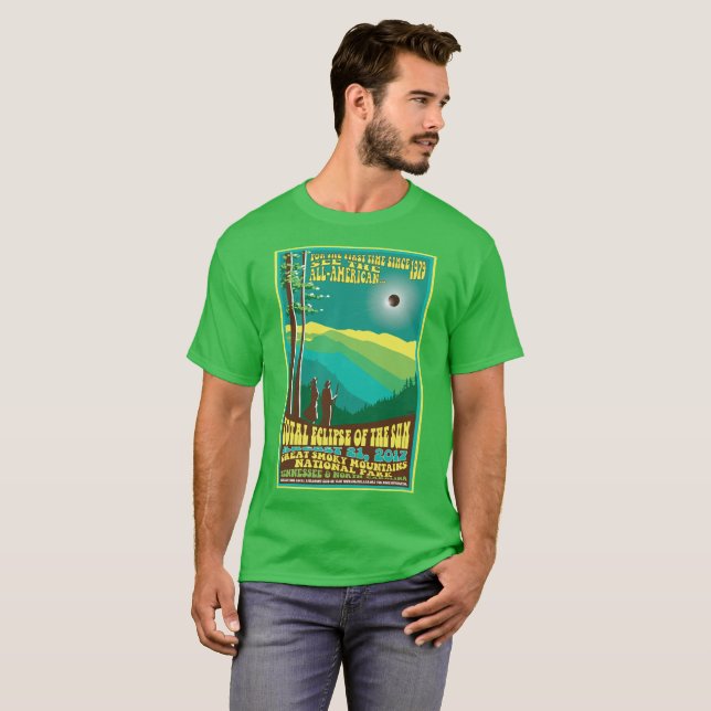 Great Smoky Mountains-Sonnenfinsternis-T-Shirt T-Shirt (Vorne ganz)