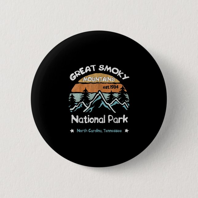 Great Smoky Mountains US National Park Camping Button (Vorderseite)