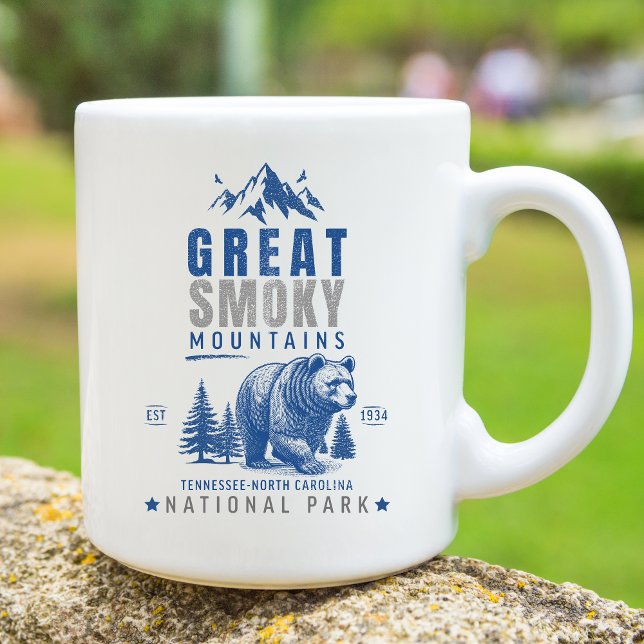 Great Smoky Mountains Vintage Bear – National Park Kaffeetasse (Von Creator hochgeladen)