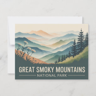 Great Smoky Nationalpark Postkarte Vintage