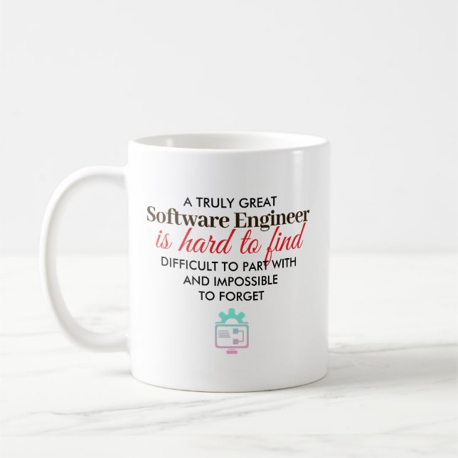 Great Software Engineer Personalized Name Gift Kaffeetasse (Links)