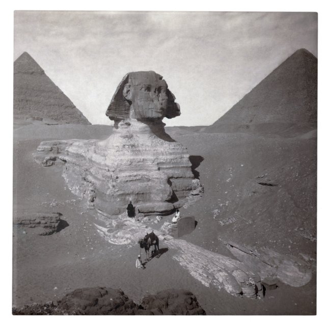Great Sphinx & Giza Pyramids Necropolis Ägypten Fliese (Vorderseite)