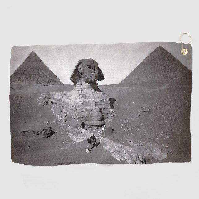 Great Sphinx & Giza Pyramids Necropolis Ägypten Golfhandtuch (Horizontal)