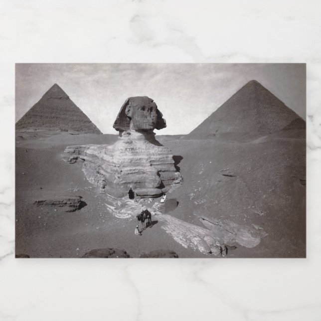 Great Sphinx & Giza Pyramids Necropolis Ägypten Lebensmitteletikett (Einzelnes Label)