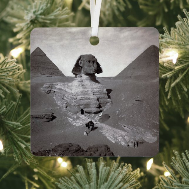 Great Sphinx & Giza Pyramids Necropolis Ägypten Ornament Aus Metall (InSitu)