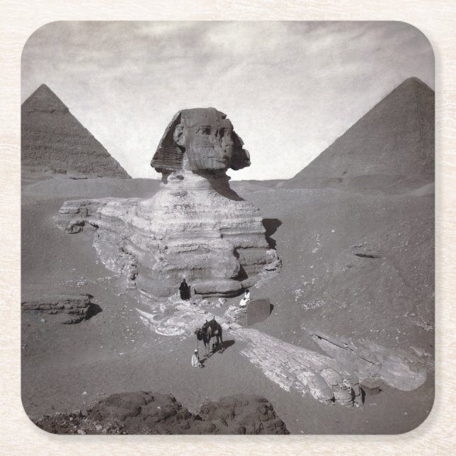 Great Sphinx & Giza Pyramids Necropolis Ägypten Rechteckiger Pappuntersetzer (Vorderseite)