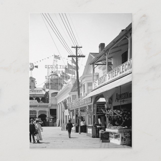 Great Steeplechase, Bowery, Coney Island 1903 Postkarte (Vorderseite)