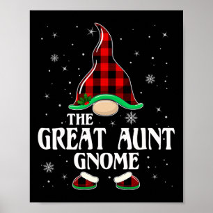 Great Tante Gnome Buffalo Kariert Family Group Chr Poster