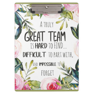 Great Team thank you gift Amazing team quote Klemmbrett