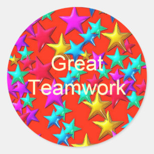 Great Teamwork Star Sticker