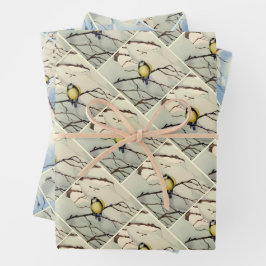Great Tit - Theodor Severin Kittelsen Geschenkpapier Set