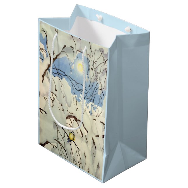 Great Tit - Theodor Severin Kittelsen Mittlere Geschenktüte (Vorderseite Schrägansicht)